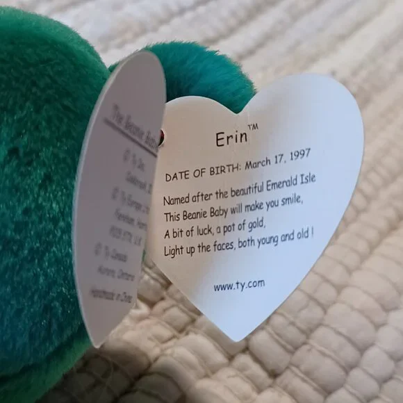 1997 Erin the Bear TY Original Beanie Baby - Picture 3 of 8
